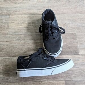 Vans Atwood Canvas Kids Youth Black Sneaker Skateboarding Shoe Size 13